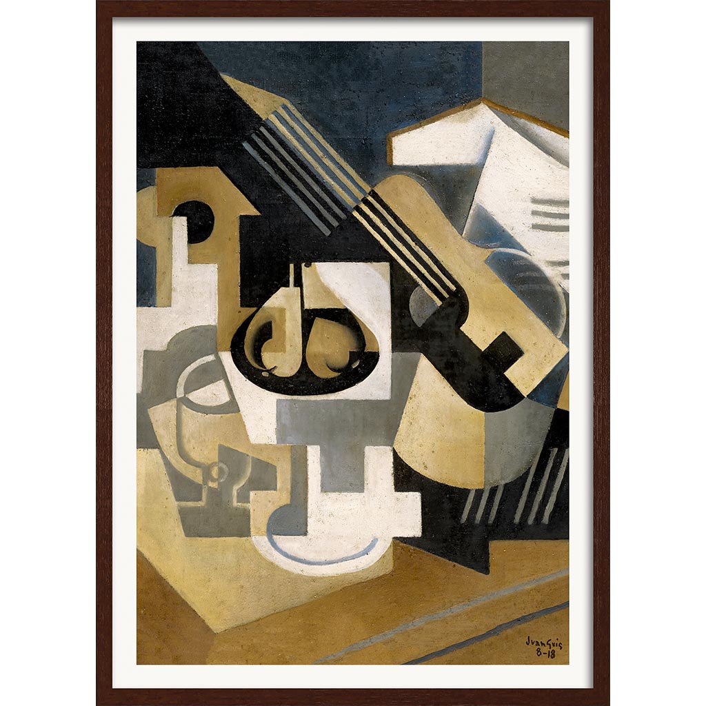 Juan Gris Guitar and Fruit Bowl | Cubism Painting Art Print