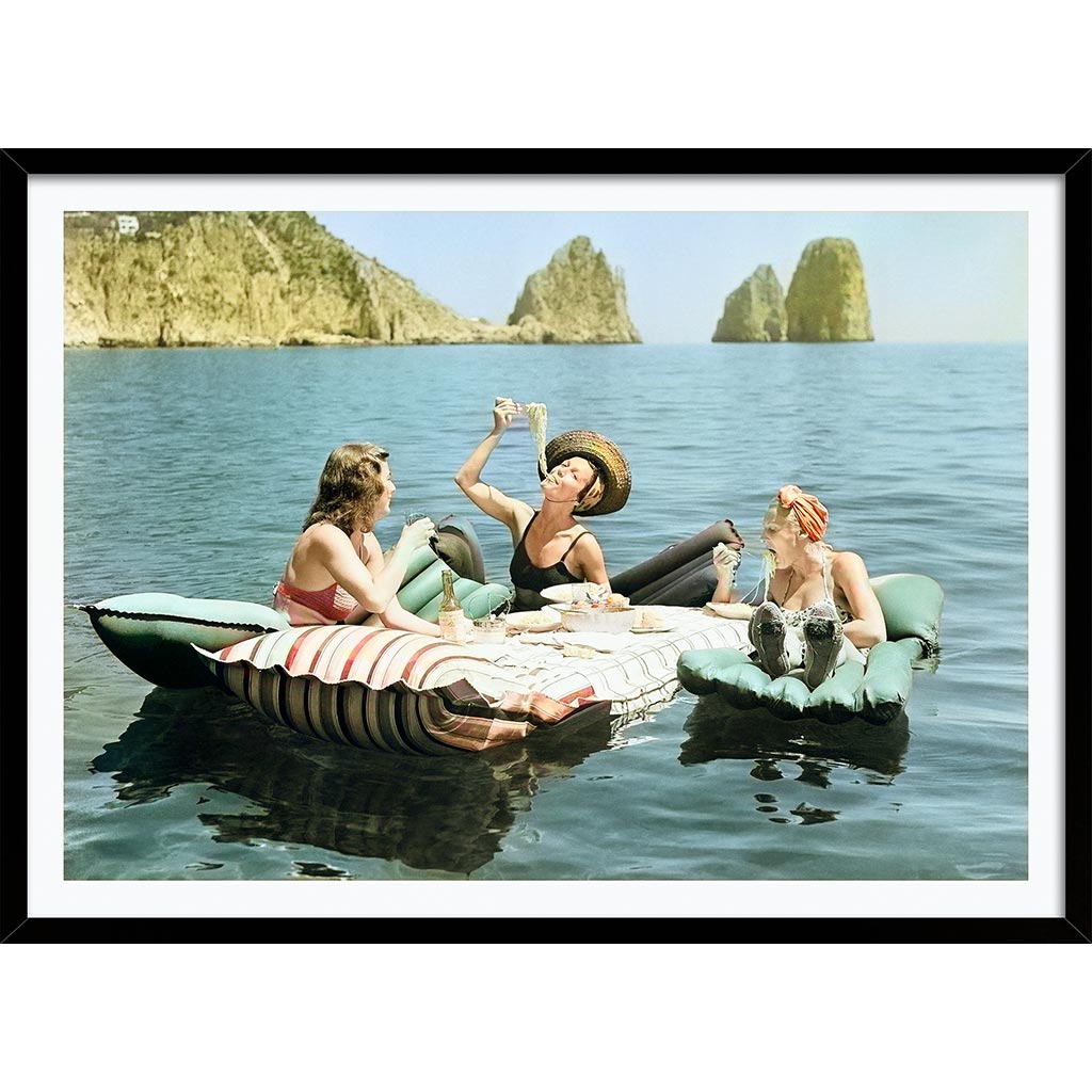 Pasta Off Capri In Colour | Italian Vintage Wall Art Print
