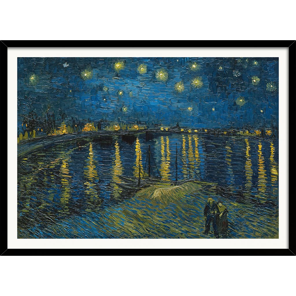 Van Gogh Starry Night Over The Rhone | Post-Impressionist Painting Art Print