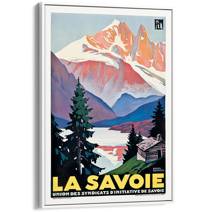 La Savoie 1930 | France A3 297 X 420Mm 11.7 16.5 Inches / Canvas Floating Frame: White Timber Print