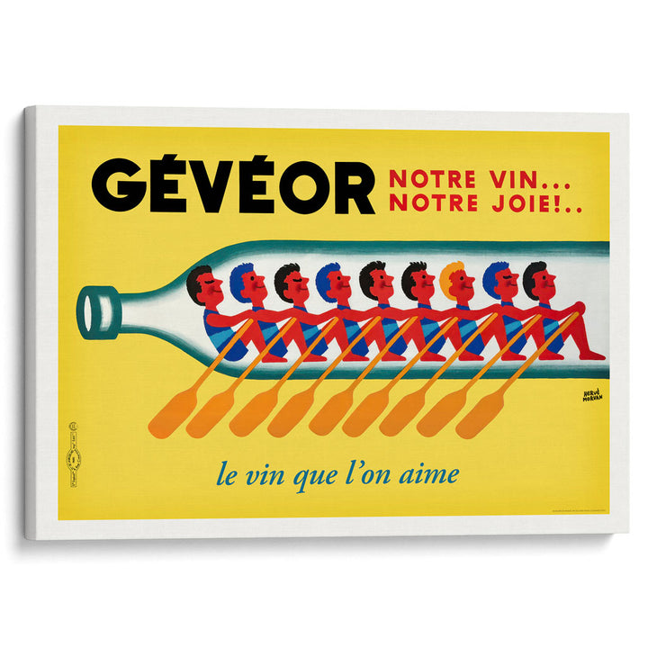 Gévéor Wine Rowers 1950 | French Vintage Advertising Wall Art Print
