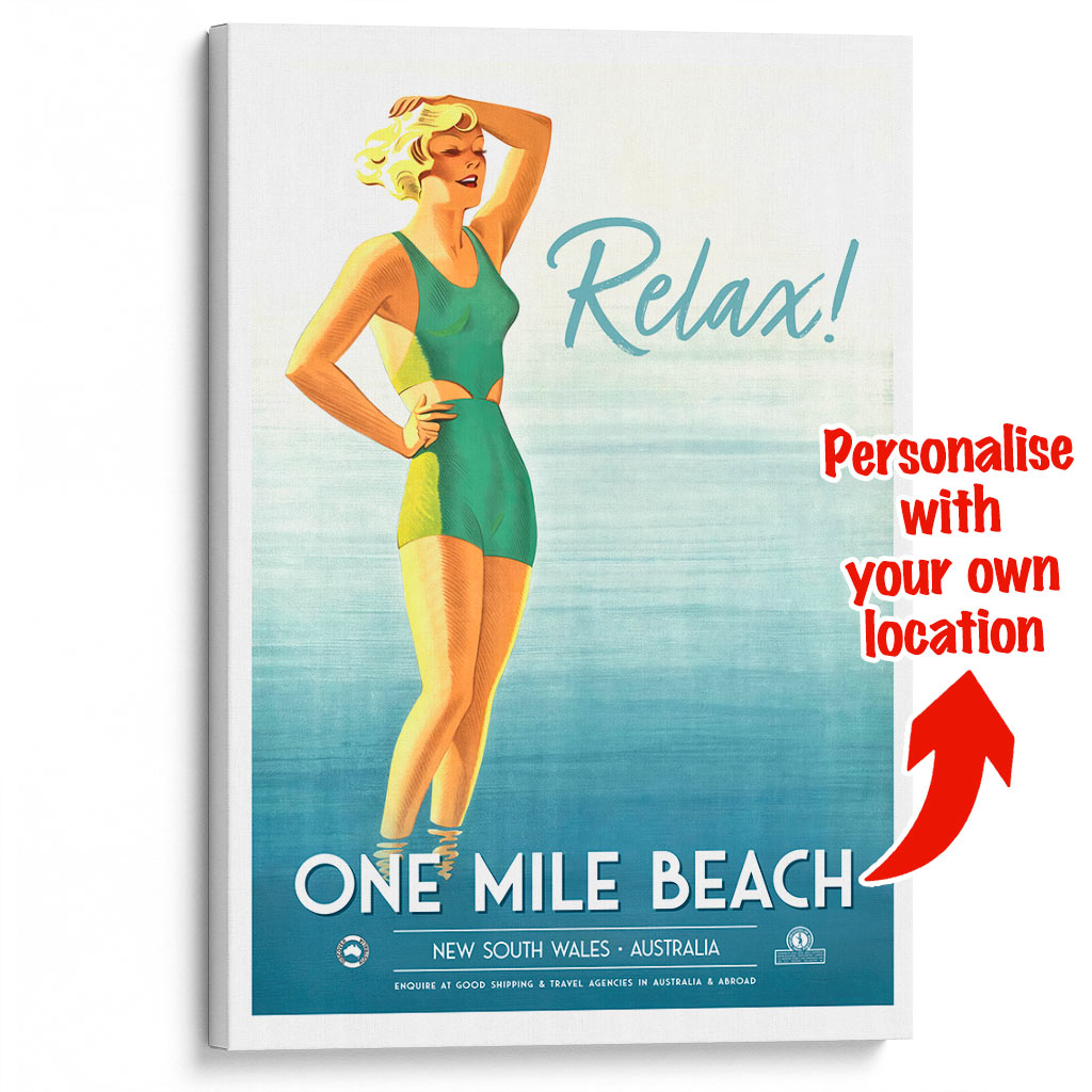 Custom Beach Wall Art Print | One Mile or Your Own Favourite Beach