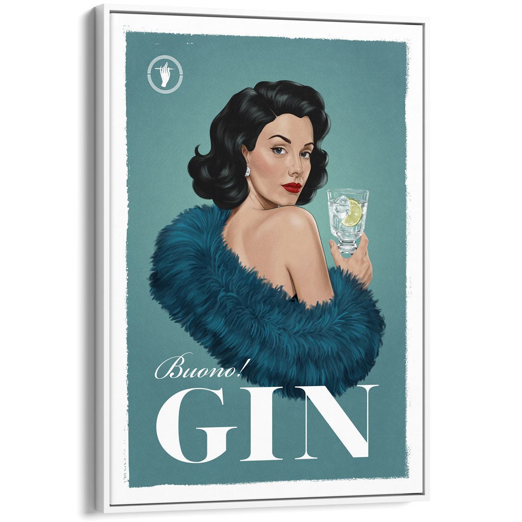 Gin | Italian Retro Wall Art Print