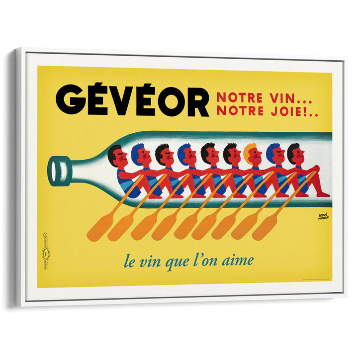 Gévéor Wine Rowers 1950 | French Vintage Advertising Wall Art Print