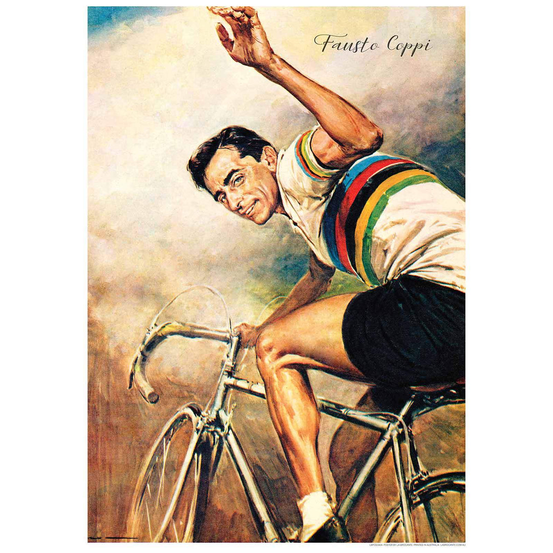 Fausto Coppi Waving | Italy Print Art