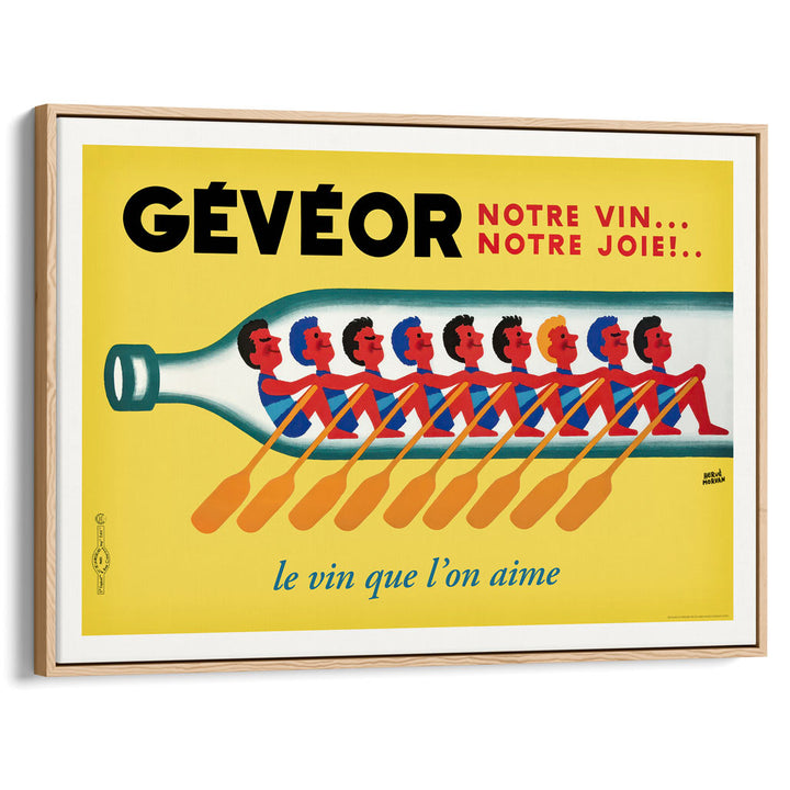 Gévéor Wine Rowers 1950 | French Vintage Advertising Wall Art Print