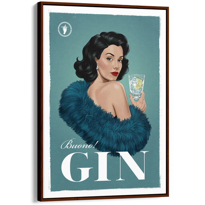 Gin | Italian Retro Wall Art Print