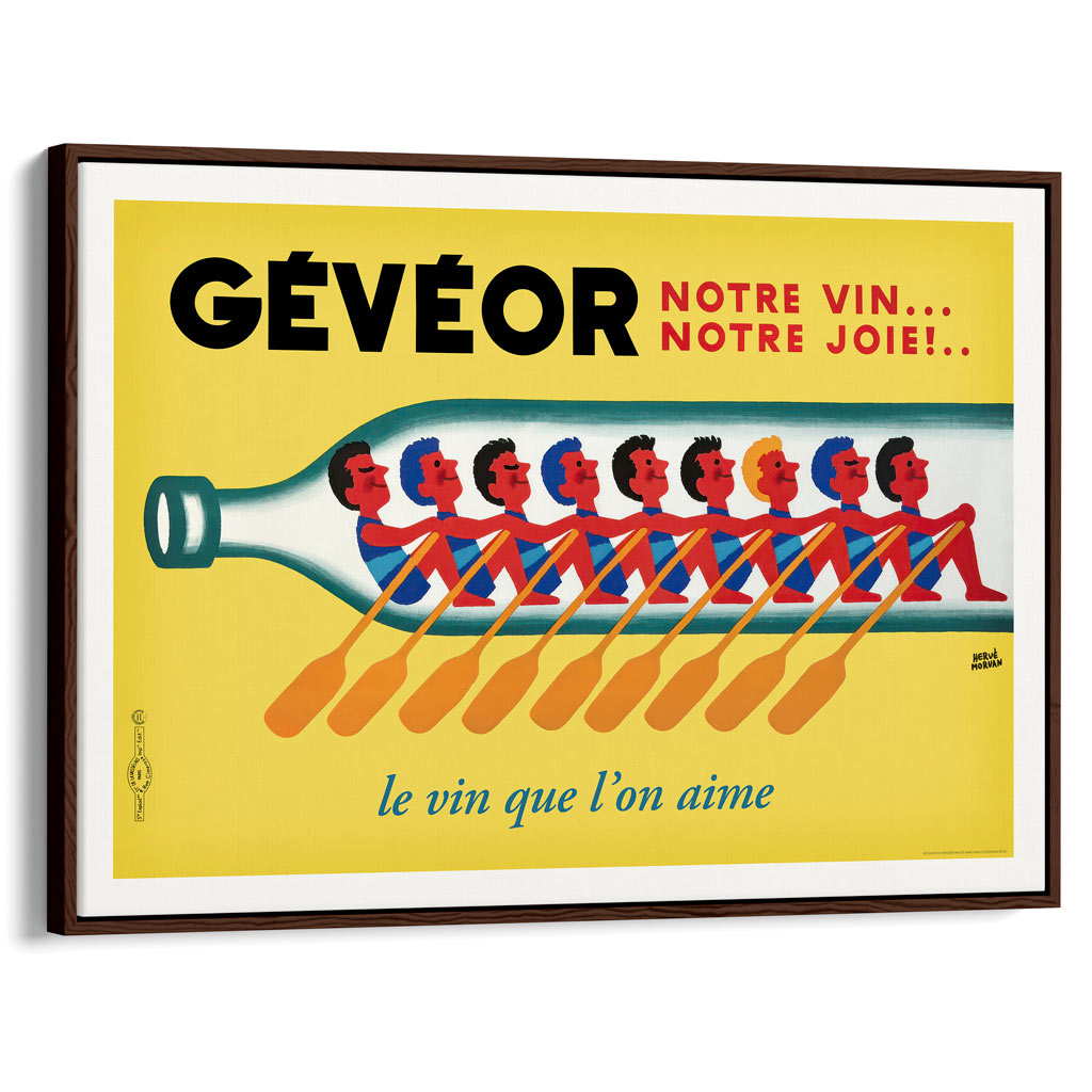 Gévéor Wine Rowers 1950 | French Vintage Advertising Wall Art Print