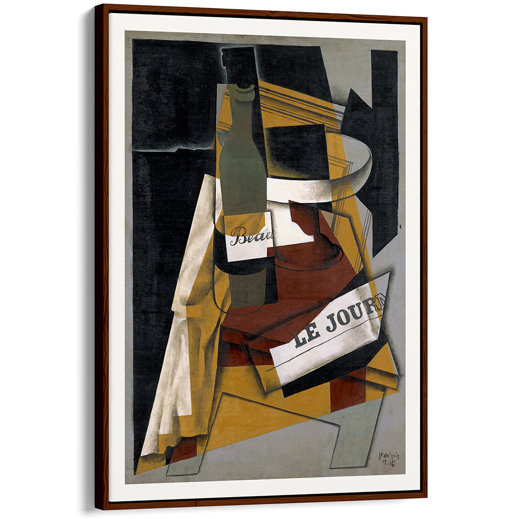 Juan Gris Bottle and Fruit Dish | Cubism Painting Art Print