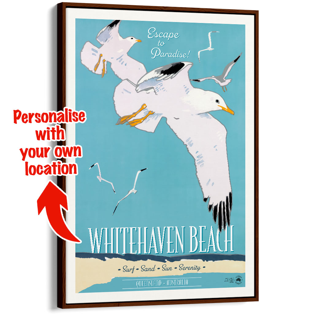 Custom Beach Wall Art Print | Whitehaven or Your Own Favourite Beach