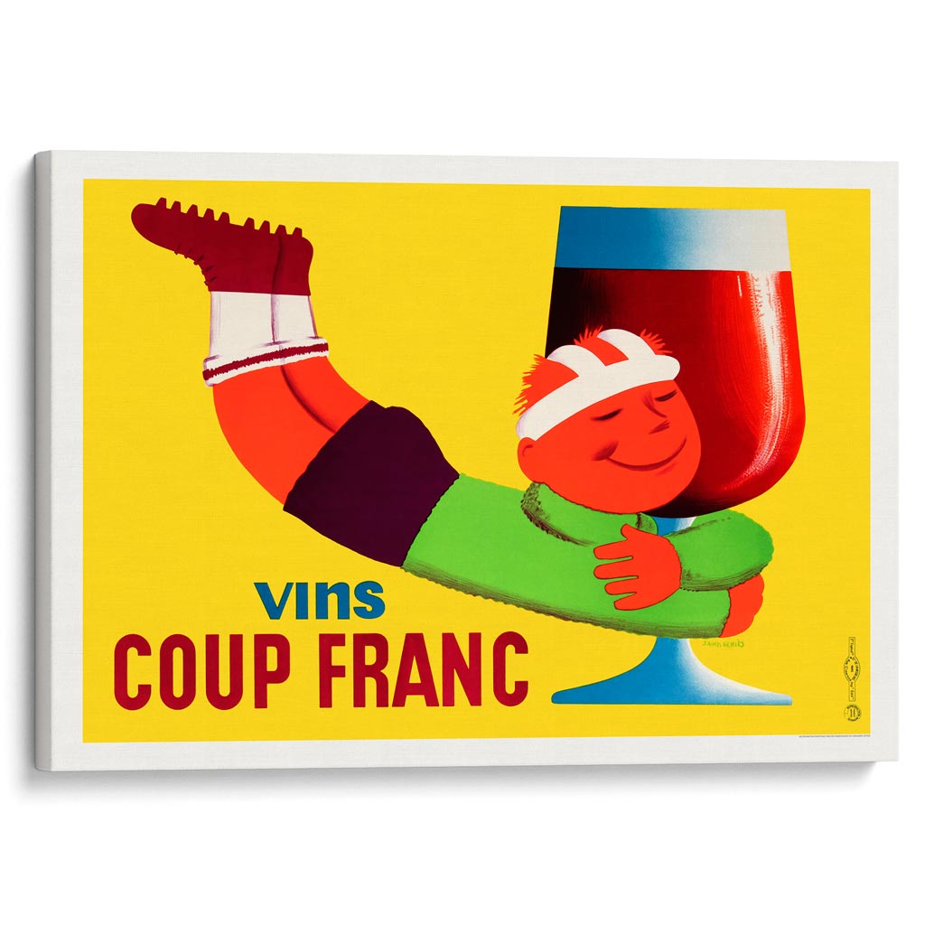 Vins Coup Franc 1950 | France A3 297 X 420Mm 11.7 16.5 Inches / Stretched Canvas Print Art