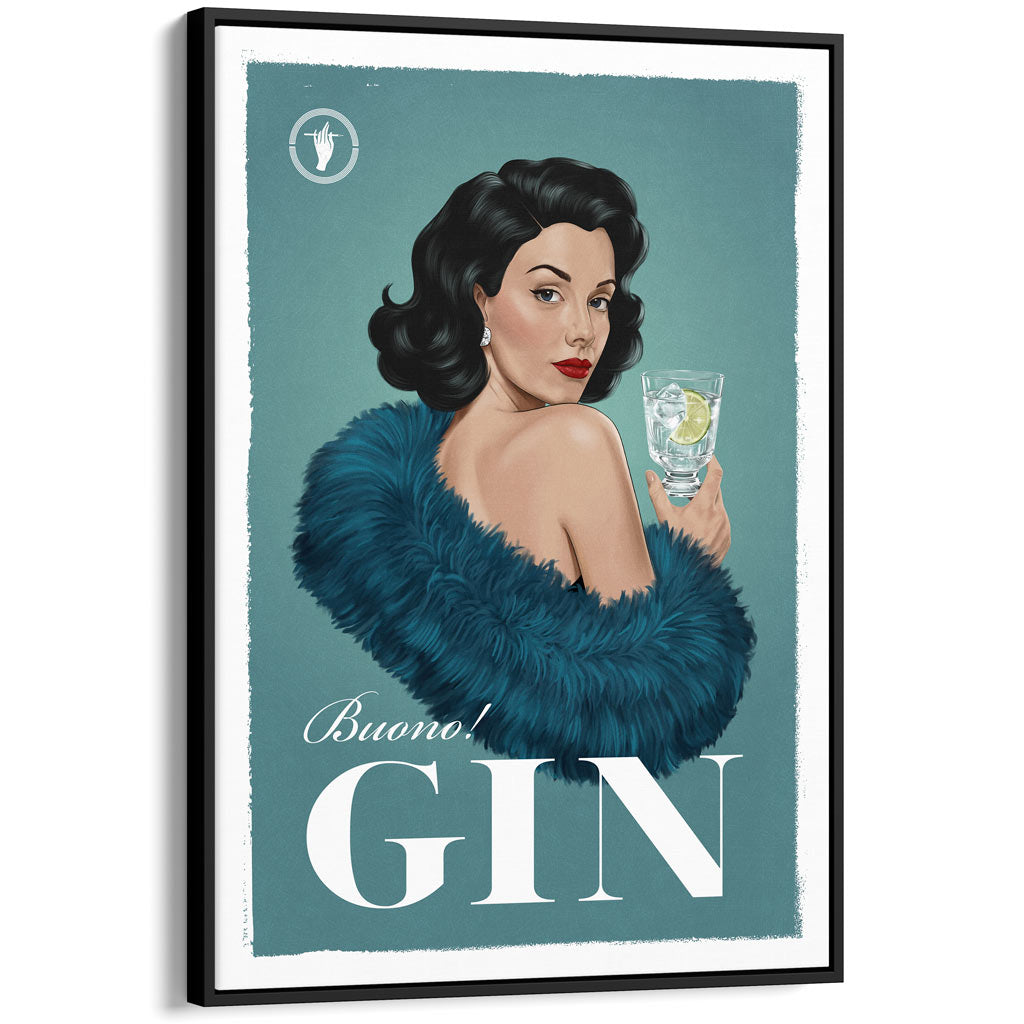Gin | Italian Retro Wall Art Print