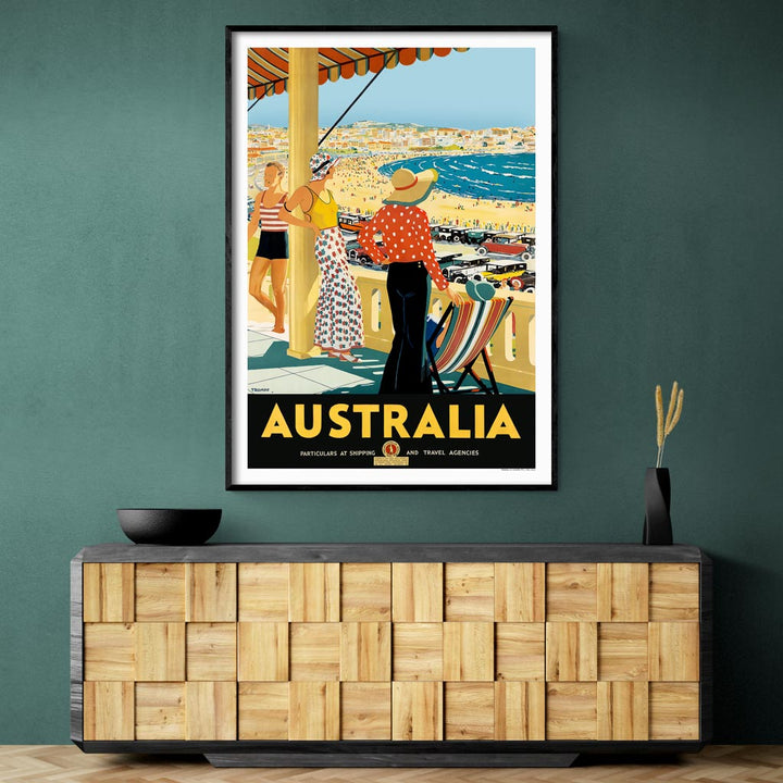 Australia Bondi Beach | A3 297 X 420Mm 11.7 16.5 Inches / Unframed Print Art