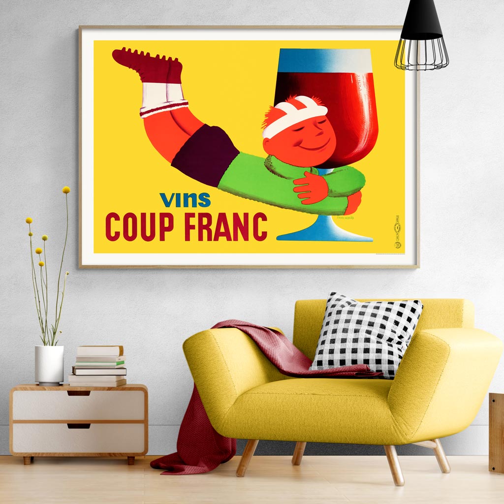 Vins Coup Franc 1950 | France A3 297 X 420Mm 11.7 16.5 Inches / Unframed Print Art