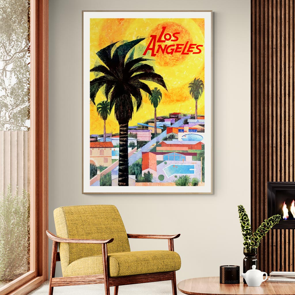 Los Angeles 1964 | Usa A3 297 X 420Mm 11.7 16.5 Inches / Unframed Print Art