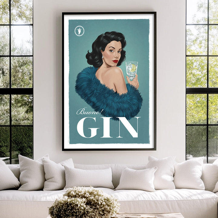 Gin | Italian Retro Wall Art Print