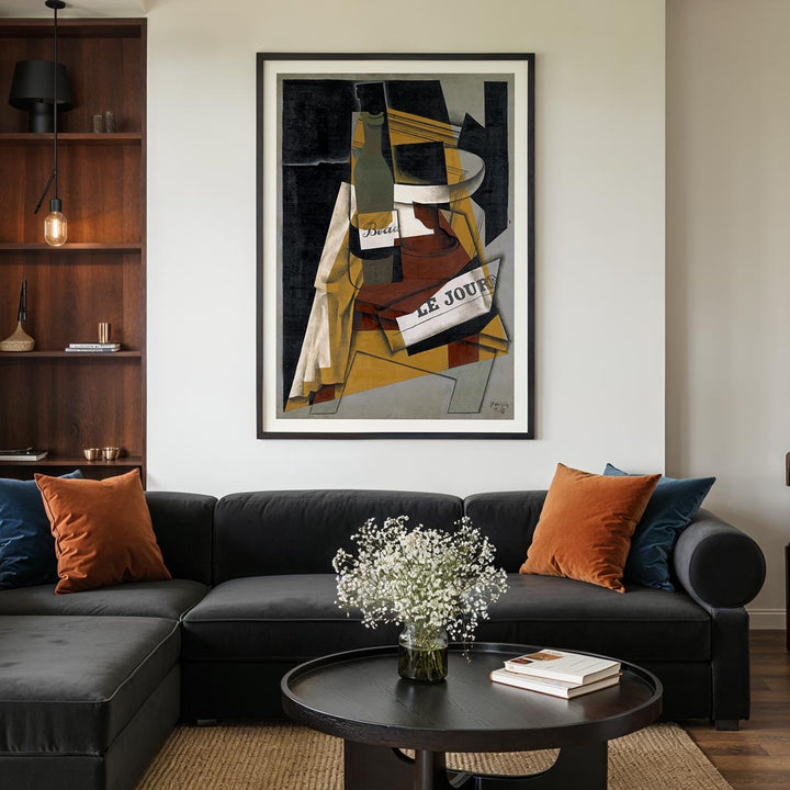 Juan Gris Bottle and Fruit Dish | Cubism Painting Art Print