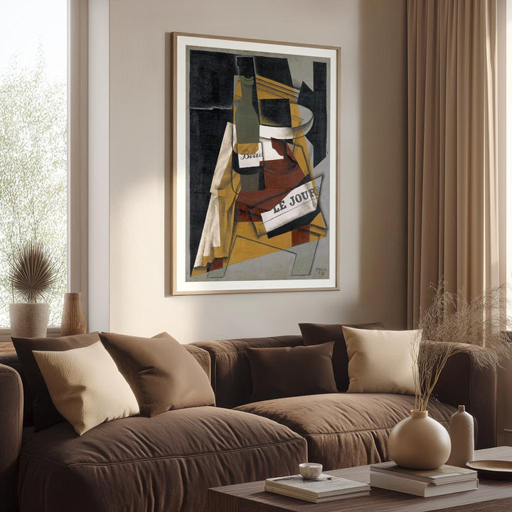 Juan Gris Bottle and Fruit Dish | Cubism Painting Art Print