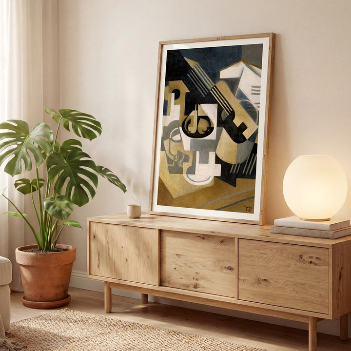 Juan Gris Guitar and Fruit Bowl | Cubism Painting Art Print