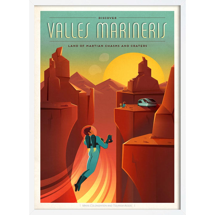 Spacex Mars Valles Marineris | Usa 422Mm X 295Mm 16.6 11.6 A3 / White Print Art