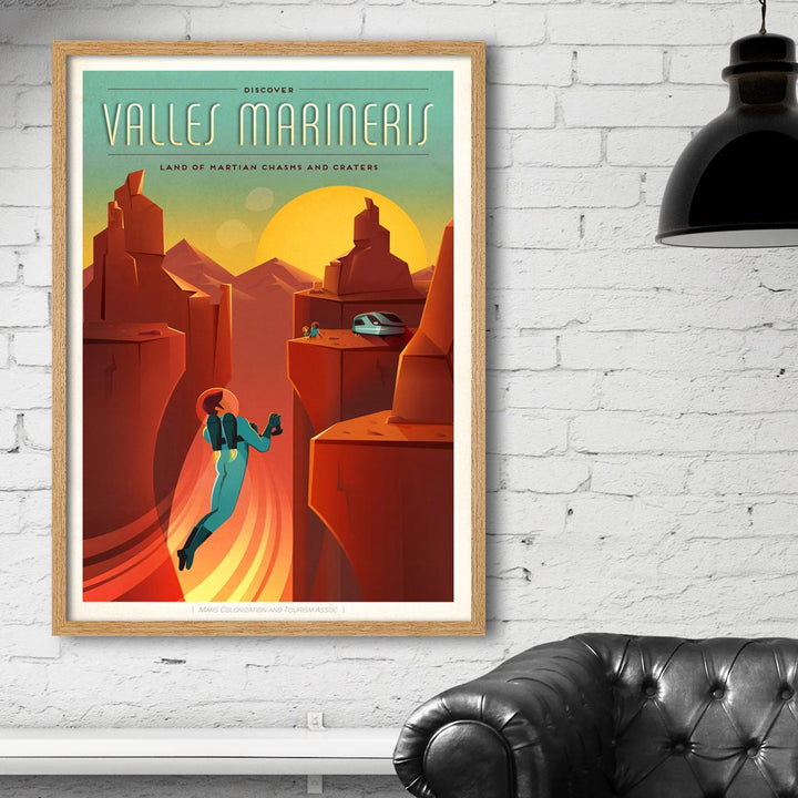 Spacex Mars Valles Marineris | Usa Print Art