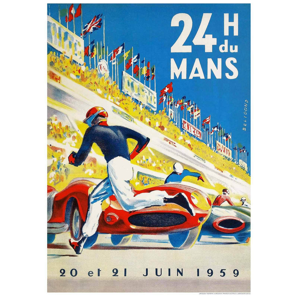 Le Mans 1959 | France 422Mm X 295Mm 16.6 11.6 A3 / Unframed Print Art