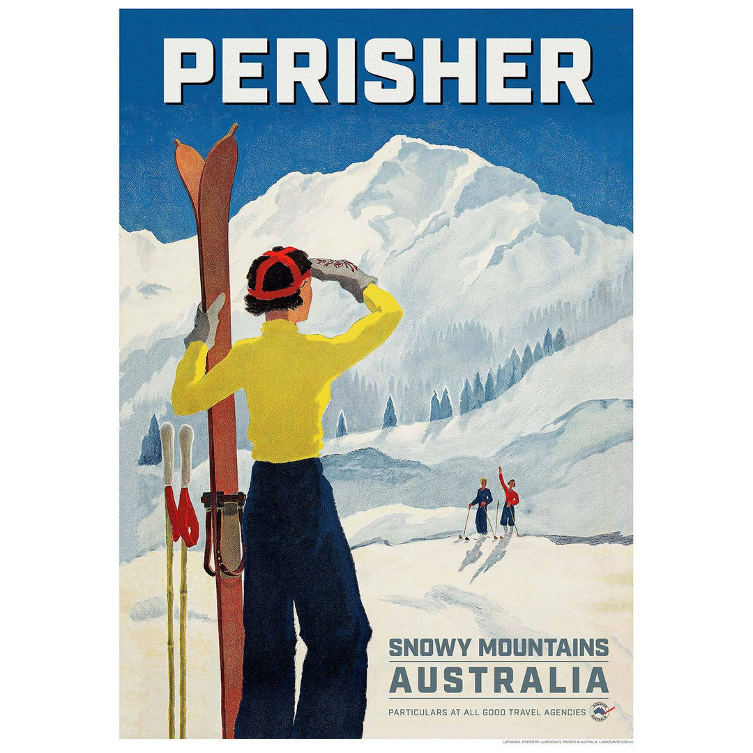 Ski Perisher #1 | Australia 422Mm X 295Mm 16.6 11.6 A3 / Unframed Print Art