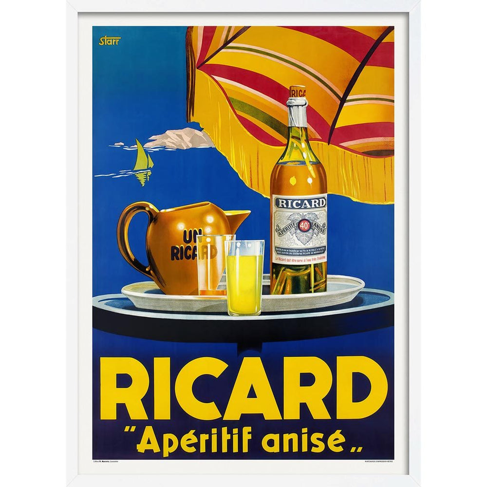 Ricard Apéritif | France 422Mm X 295Mm 16.6 11.6 A3 / White Print Art