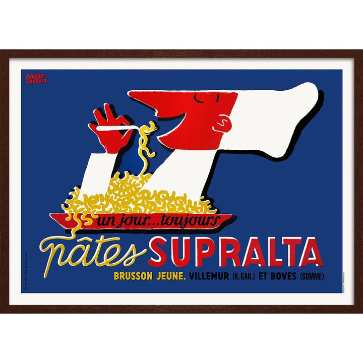 Supralta Pasta | France A3 297 X 420Mm 11.7 16.5 Inches / Framed Print - Dark Oak Timber Art