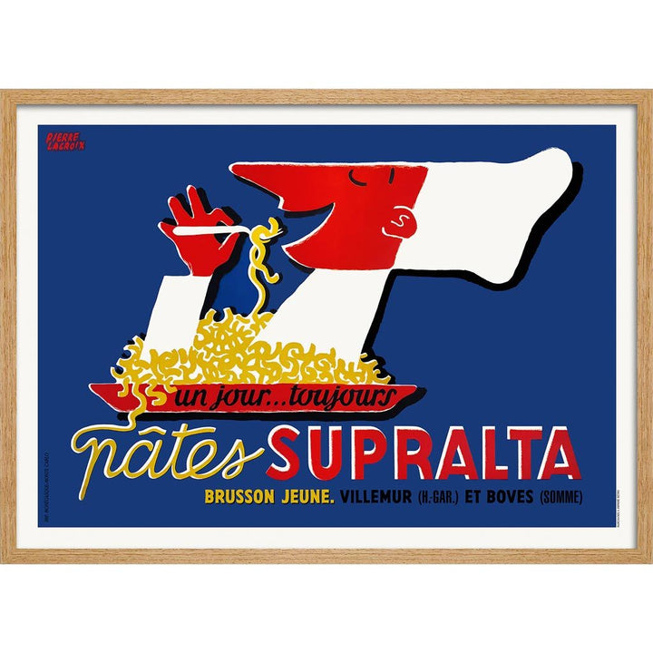 Supralta Pasta | France A3 297 X 420Mm 11.7 16.5 Inches / Framed Print - Natural Oak Timber Art