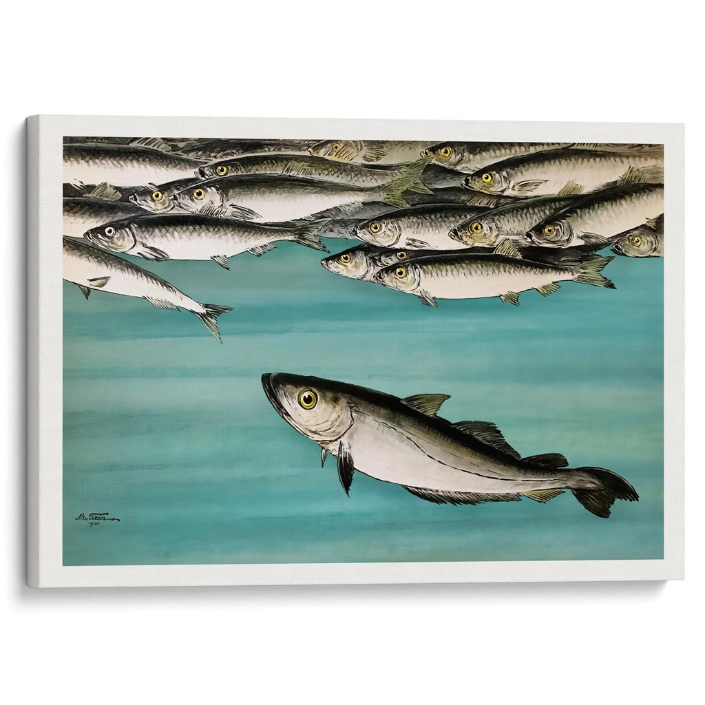 Herrings 1931 | Sweden A3 297 X 420Mm 11.7 16.5 Inches / Stretched Canvas Print Art