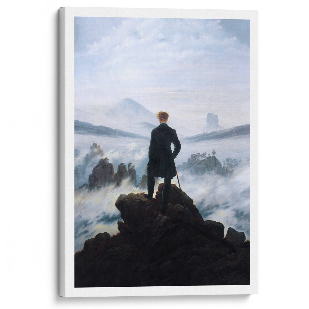 Wanderer Above The Sea Of Fog | Germany A3 297 X 420Mm 11.7 16.5 Inches / Stretched Canvas Print Art