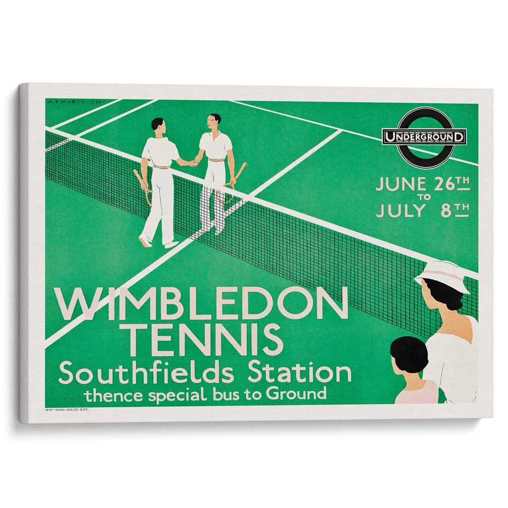 Wimbledon 1933 | United Kingdom A3 297 X 420Mm 11.7 16.5 Inches / Stretched Canvas Print Art