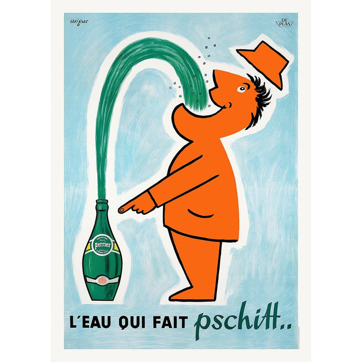 Perrier Pschitt | France A3 297 X 420Mm 11.7 16.5 Inches / Unframed Print Art