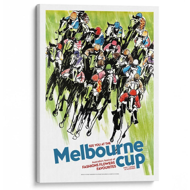 Melbourne Cup | Australia A3 297 X 420Mm 11.7 16.5 Inches / Stretched Canvas Print Art