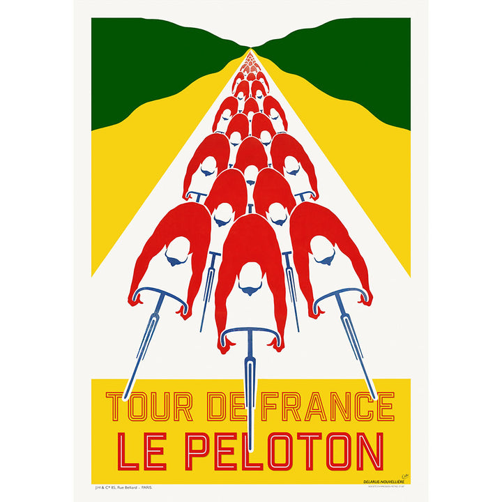 Tour De France Le Peloton | A4 210 X 297Mm 8.3 11.7 Inches / Unframed Print Art