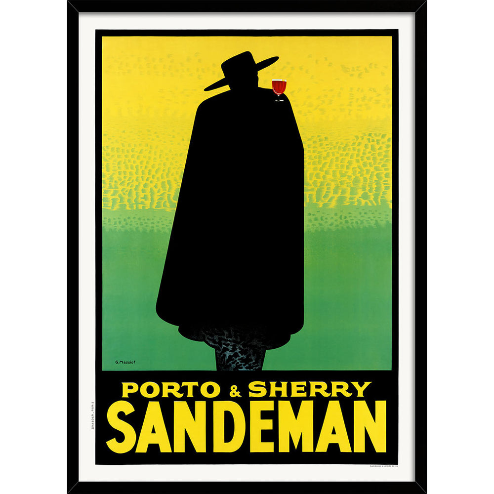 The Sandeman Don | Uk A4 210 X 297Mm 8.3 11.7 Inches / Framed Print: Black Timber Print Art