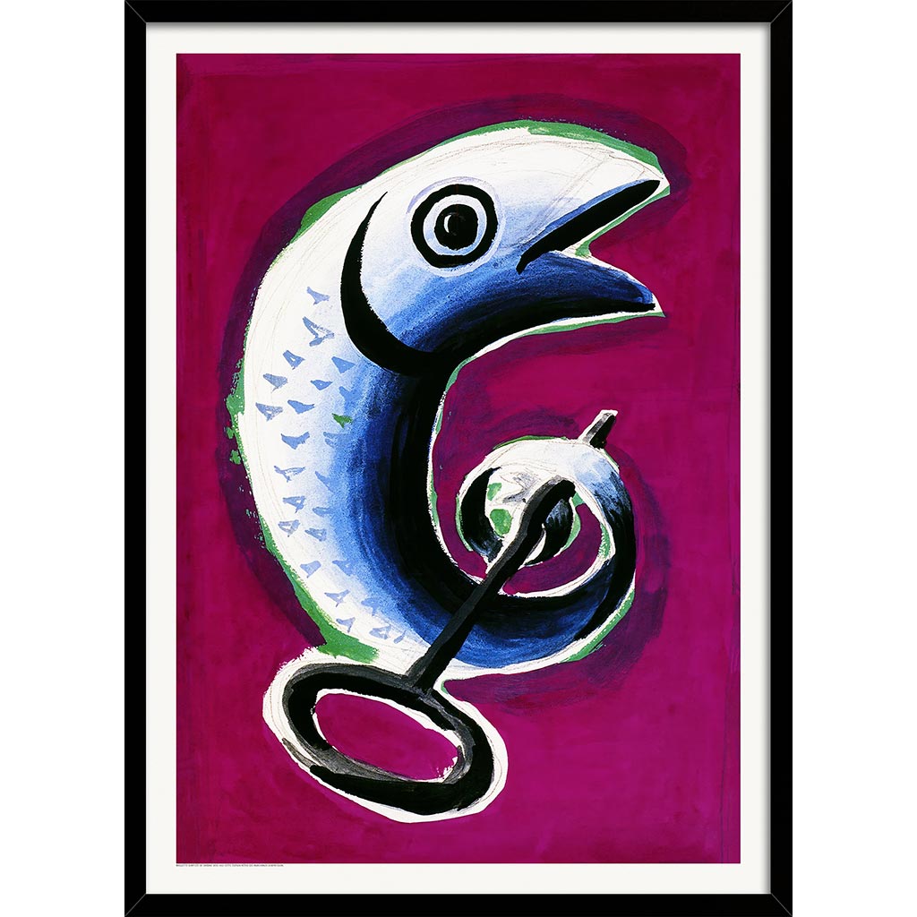 La Sardine | France A4 210 X 297Mm 8.3 11.7 Inches / Framed Print: Black Timber Print Art