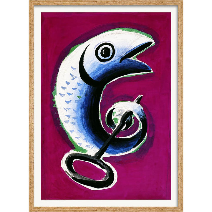 La Sardine | France A4 210 X 297Mm 8.3 11.7 Inches / Framed Print: Natural Oak Timber Print Art