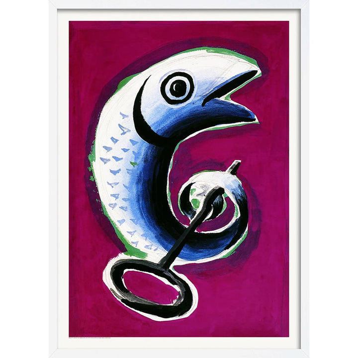 La Sardine | France A4 210 X 297Mm 8.3 11.7 Inches / Framed Print: White Timber Print Art