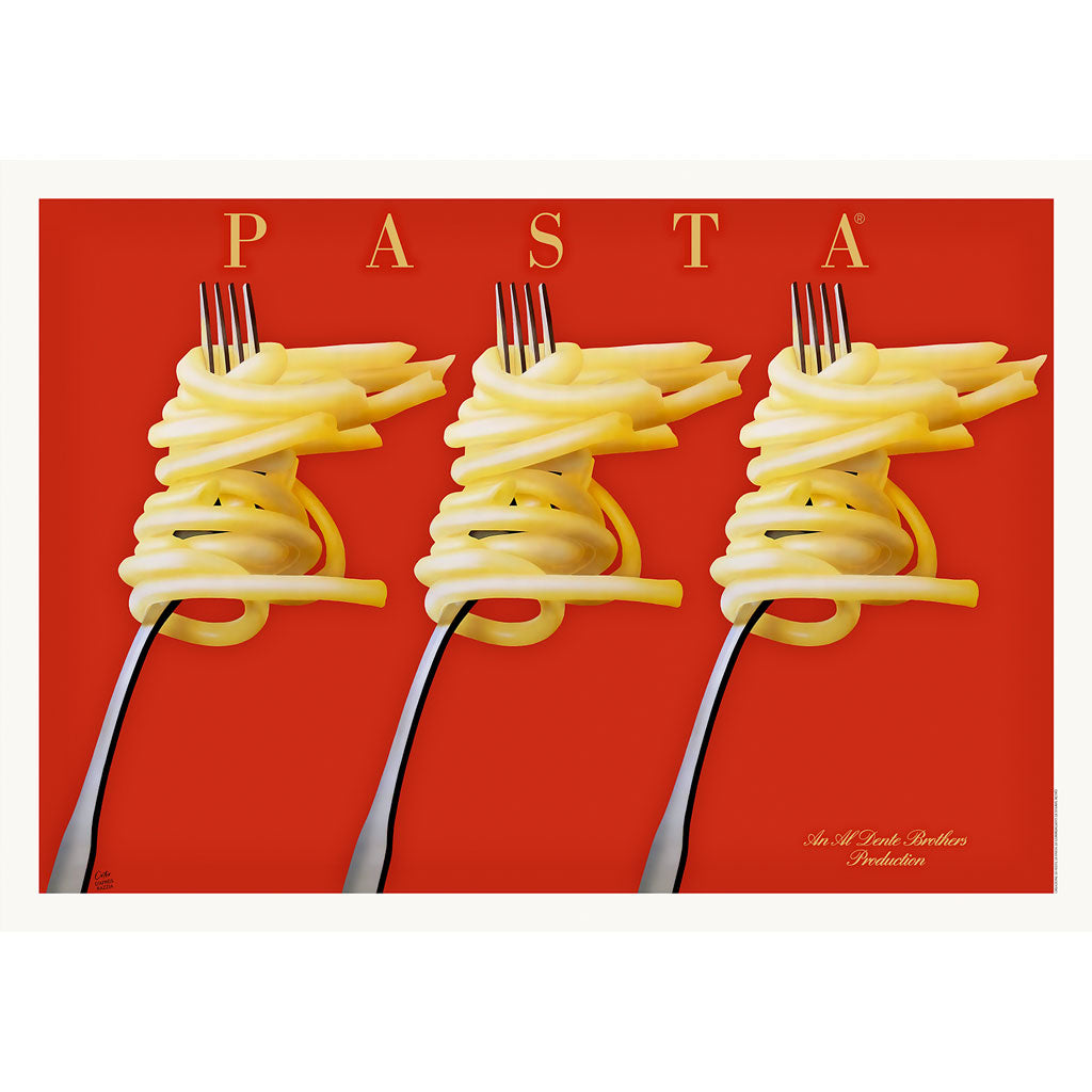 Pasta Feast | France A4 210 X 297Mm 8.3 11.7 Inches / Unframed Print Art