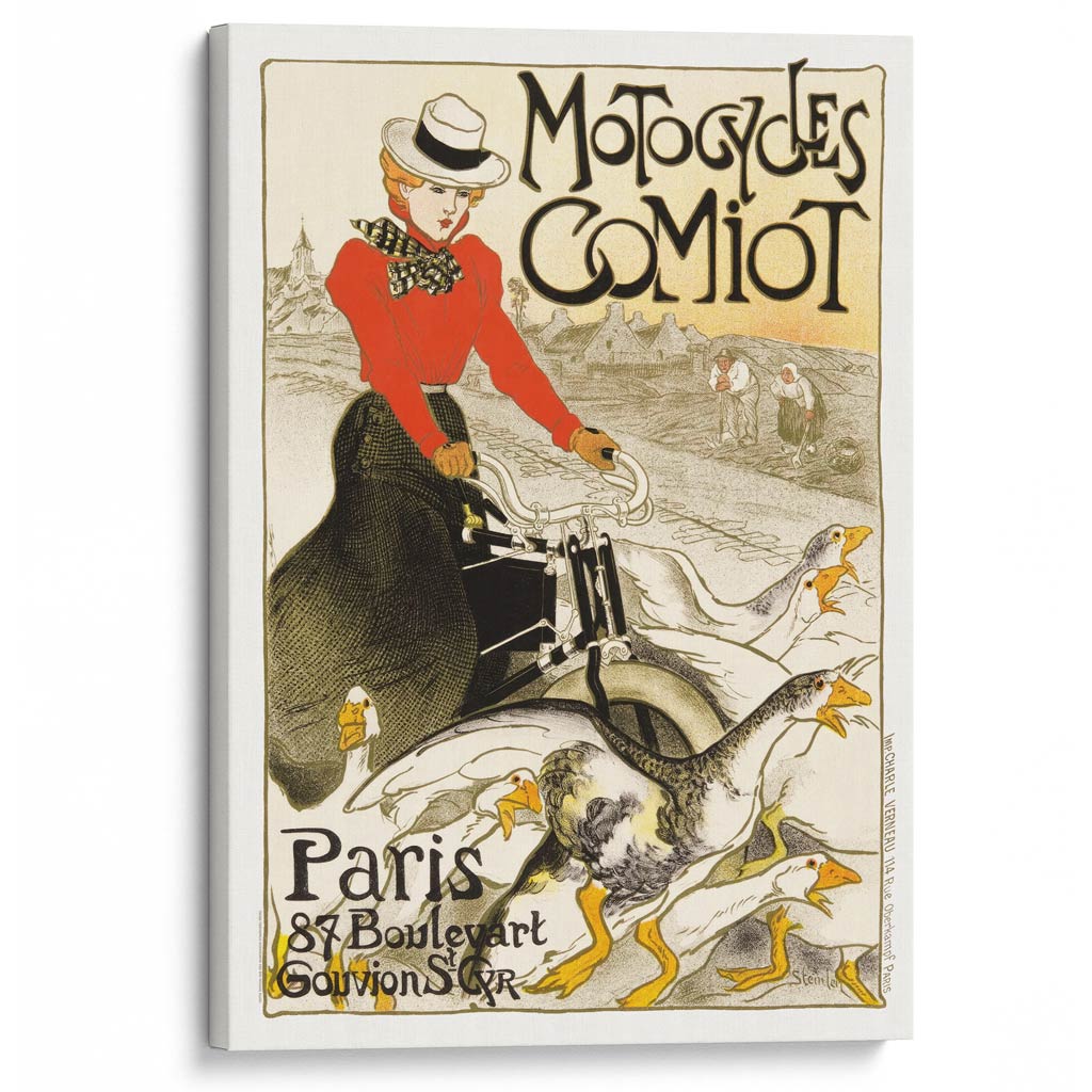 Steinlen Comiot Geese | France A4 210 X 297Mm 8.3 11.7 Inches / Stretched Canvas Print Art