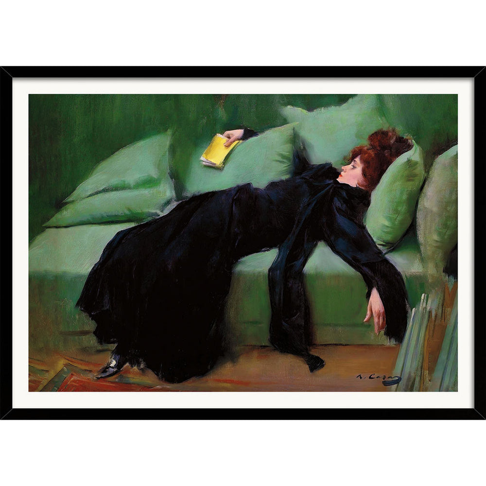 A Decadent Young Woman | Spain A4 210 X 297Mm 8.3 11.7 Inches / Framed Print: Black Timber Print Art