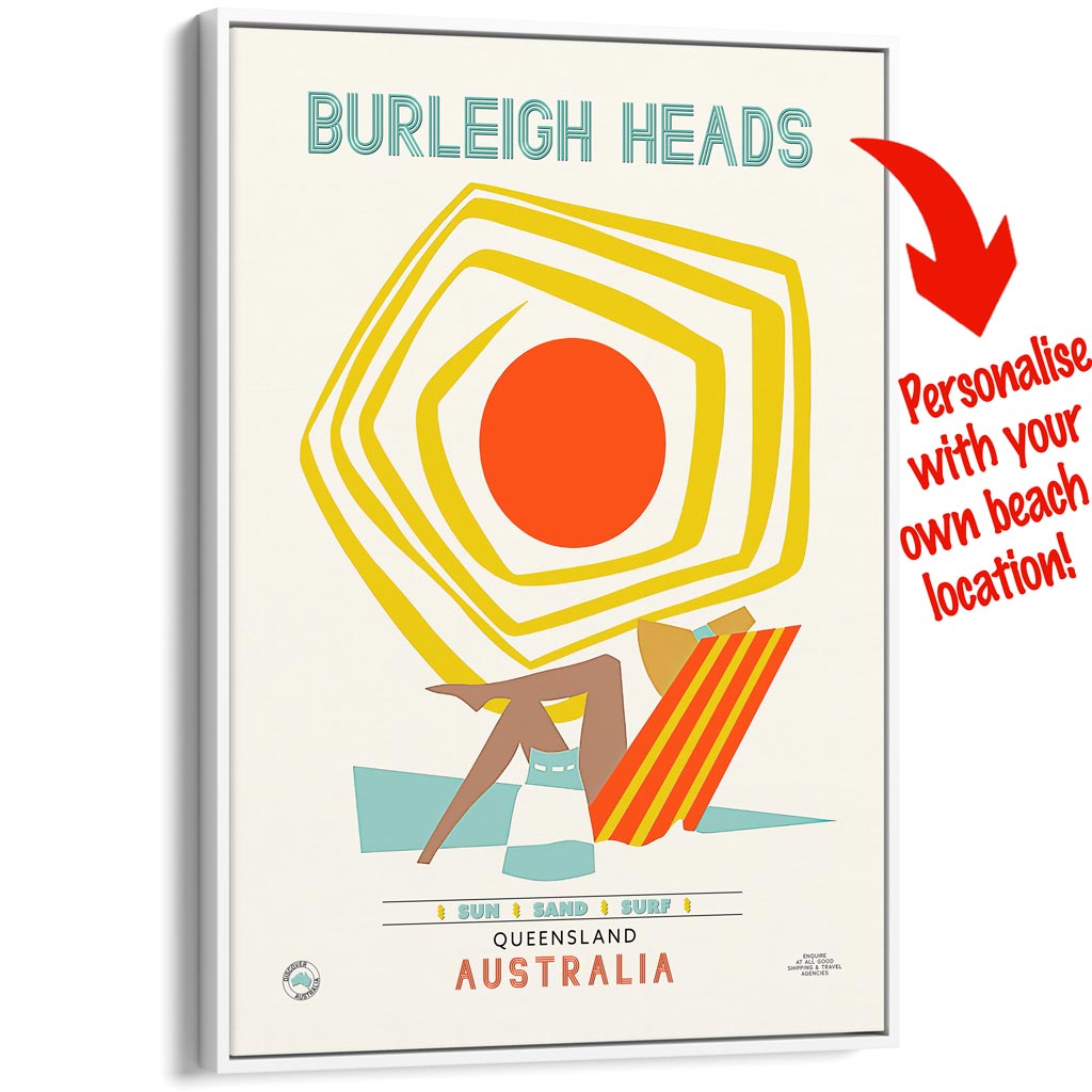 Your Own Beach Location | Personalise It Or Keep Burleigh Heads A3 297 X 420Mm 11.7 16.5 Inches /