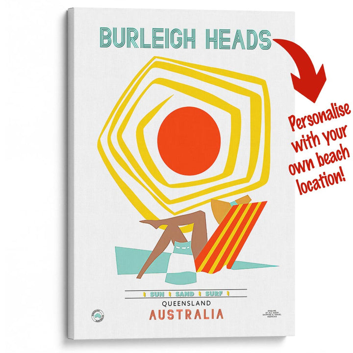 Your Own Beach Location | Personalise It Or Keep Burleigh Heads A3 297 X 420Mm 11.7 16.5 Inches /