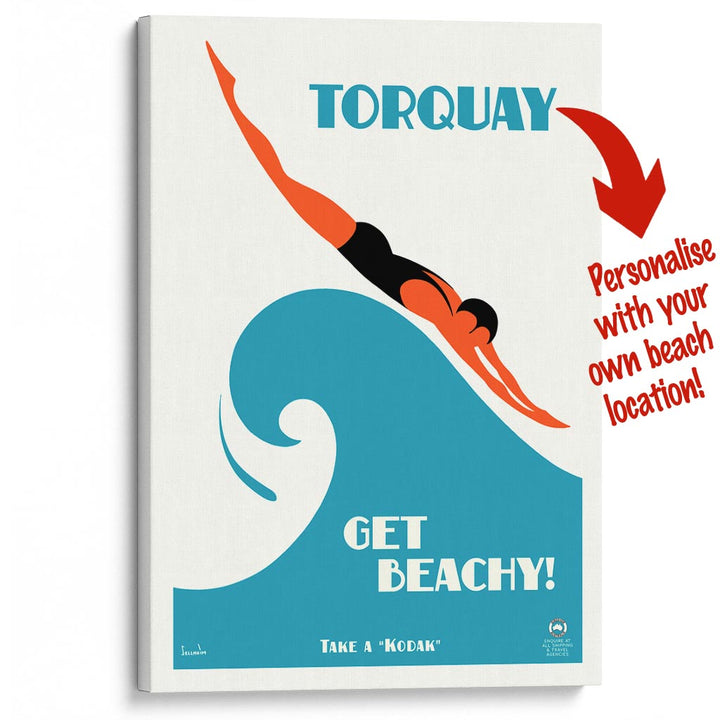 Your Own Beach Location | Personalise It Or Keep Torquay A3 297 X 420Mm 11.7 16.5 Inches /