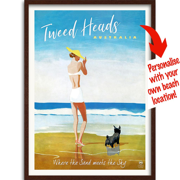 Your Own Beach Location | Personalise It Or Keep Tweed Heads A3 297 X 420Mm 11.7 16.5 Inches /