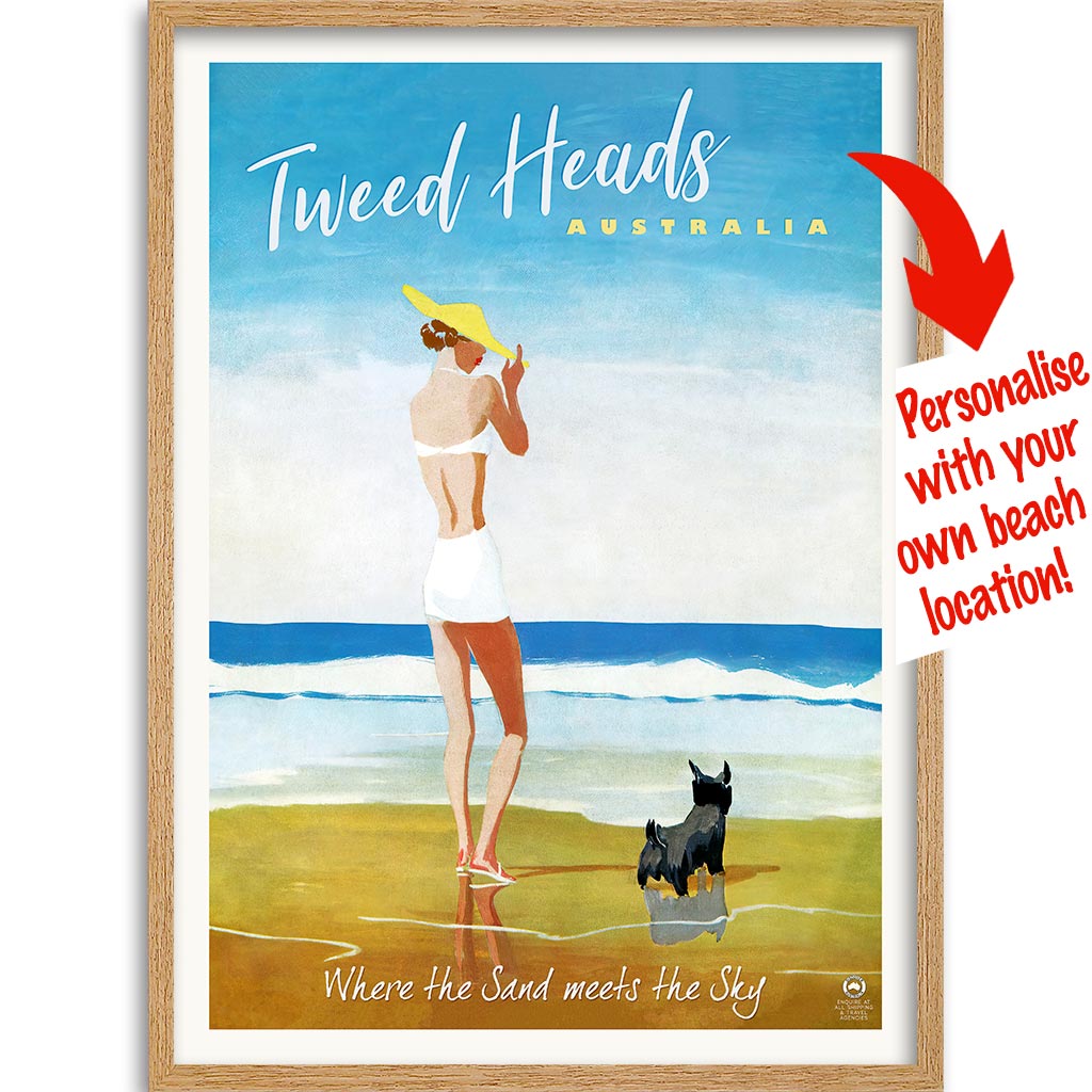 Your Own Beach Location | Personalise It Or Keep Tweed Heads A3 297 X 420Mm 11.7 16.5 Inches /