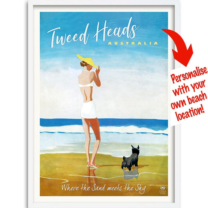 Your Own Beach Location | Personalise It Or Keep Tweed Heads A3 297 X 420Mm 11.7 16.5 Inches /