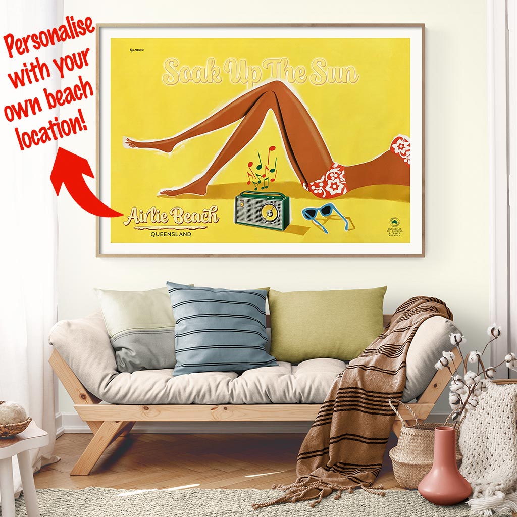 Your Own Beach Location | Personalise It Or Keep Airlie Print Art